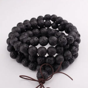 Natural Lava rock stone malas